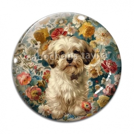 Cabochon Verre - chien