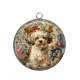 Pendentif Cabochon Argent - chien