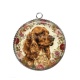 Pendentif Cabochon Argent - chien