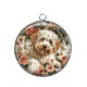 Pendentif Cabochon Argent - chien