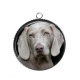 Pendentif Cabochon Argent - chien