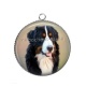 Pendentif Cabochon Argent - chien