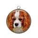 Pendentif Cabochon Argent - chien