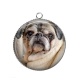 Pendentif Cabochon Argent - chien