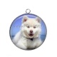 Pendentif Cabochon Argent - chien