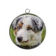 Pendentif Cabochon Argent - chien
