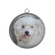 Pendentif Cabochon Argent - chien