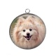 Pendentif Cabochon Argent - chien