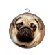 Pendentif Cabochon Argent - chien