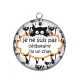 Pendentif Cabochon Argent - je ne suis pas célibataire j'ai un chat