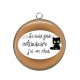 Pendentif Cabochon Argent - je ne suis pas célibataire j'ai un chat