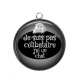 Pendentif Cabochon Argent - je ne suis pas célibataire j'ai un chat