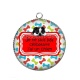Pendentif Cabochon Argent - je ne suis pas célibataire j'ai un chien