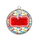 Pendentif Cabochon Argent - je ne suis pas célibataire j'ai un chien