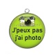 Pendentif Cabochon Argent - j'peux pas j'ai photo