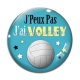 Cabochon Verre - j'peux pas j'ai volley