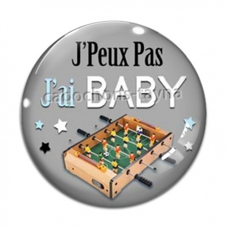 Cabochon Verre - j'peux pas j'ai baby