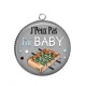 Pendentif Cabochon Argent - j'peux pas j'ai baby