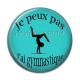 Cabochon Résine - j'peux pas j'ai gymnastique