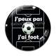 Cabochon Verre - j'peux pas j'ai foot