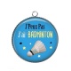 Pendentif Cabochon Argent - j'peux pas j'ai badminton