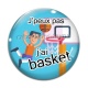 Cabochon Verre - j'peux pas j'ai basket