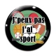 Cabochon Verre - j'peux pas j'ai sport