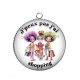Pendentif Cabochon Argent - j'peux pas j'ai shopping