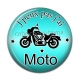 Cabochon Résine - 'peux pas j'ai moto