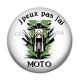 Cabochon Résine - 'peux pas j'ai moto