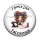 Cabochon Résine - j'peux pas j'ai couture