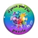 Cabochon Verre - j'peux pas j'ai puzzle