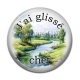 Cabochon Résine - j'ai glissé chef
