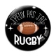 Cabochon Verre - J'peux pas j'ai rugby