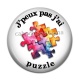Cabochon Résine - j'peux pas j'ai puzzle