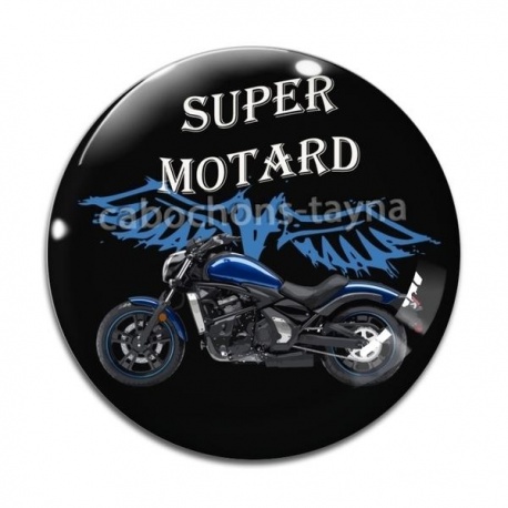 Cabochon Verre - super motard