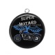 Pendentif Cabochon Argent - super motard