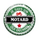 Cabochon Verre - je suis un motard qui déchire