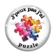 Cabochon Verre - j'peux pas j'ai puzzle