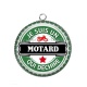 Pendentif Cabochon Argent - je suis un motard qui déchire