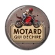 Cabochon Résine - motard qui déchire