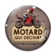 Cabochon Verre - motard qui déchire