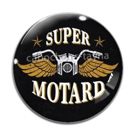 Cabochon Verre - super motard