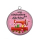 Pendentif Cabochon Argent - une couturière qui déchire