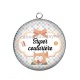 Pendentif Cabochon Argent - super couturière
