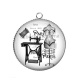 Pendentif Cabochon Argent - atelier de couture