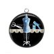 Pendentif Cabochon Argent - atelier de couture
