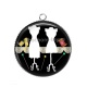 Pendentif Cabochon Argent - atelier de couture