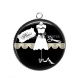 Pendentif Cabochon Argent - atelier de couture