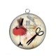 Pendentif Cabochon Argent - atelier de couture